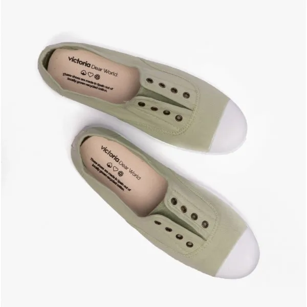1915 INGLESA DREC Womens Canvas Pumps Wasabi