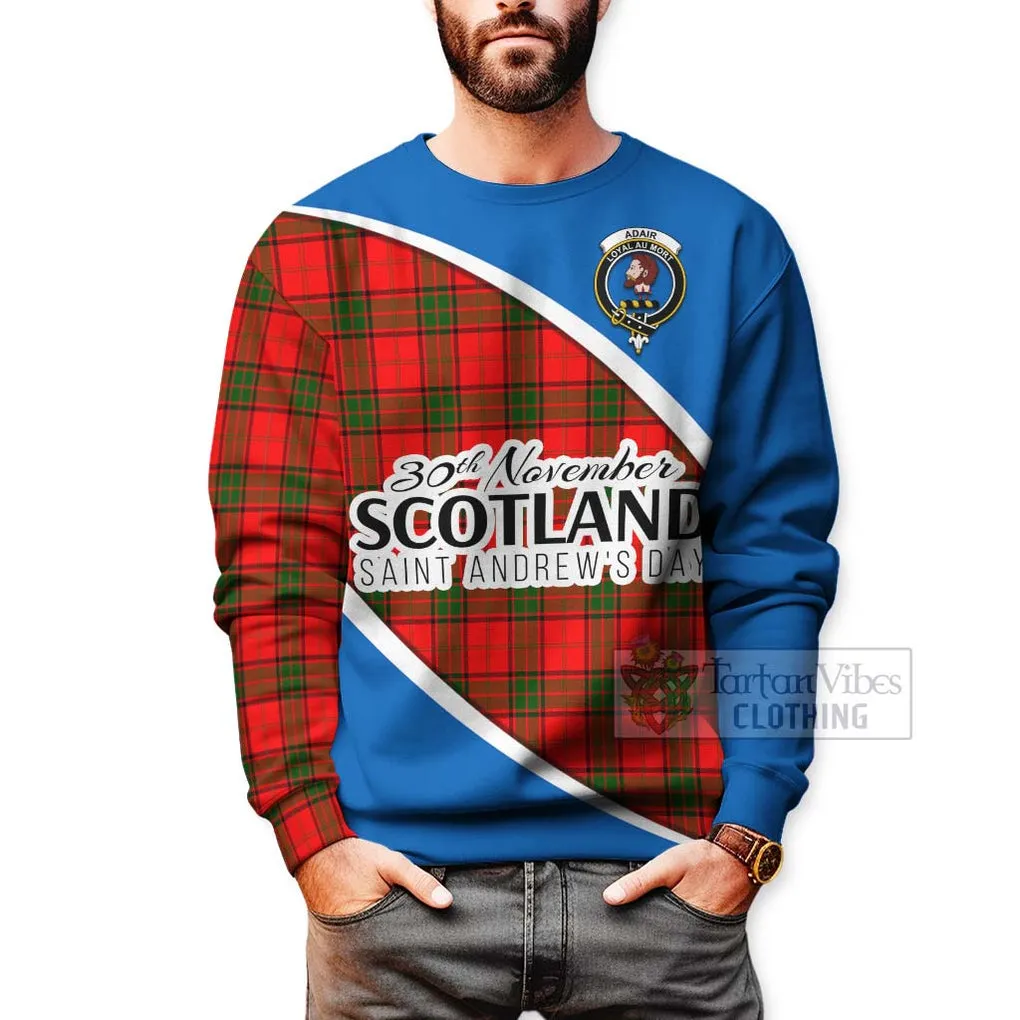 Adair Family Crest Tartan Sweatshirt Celebrate Saint Andrew's Day in Style