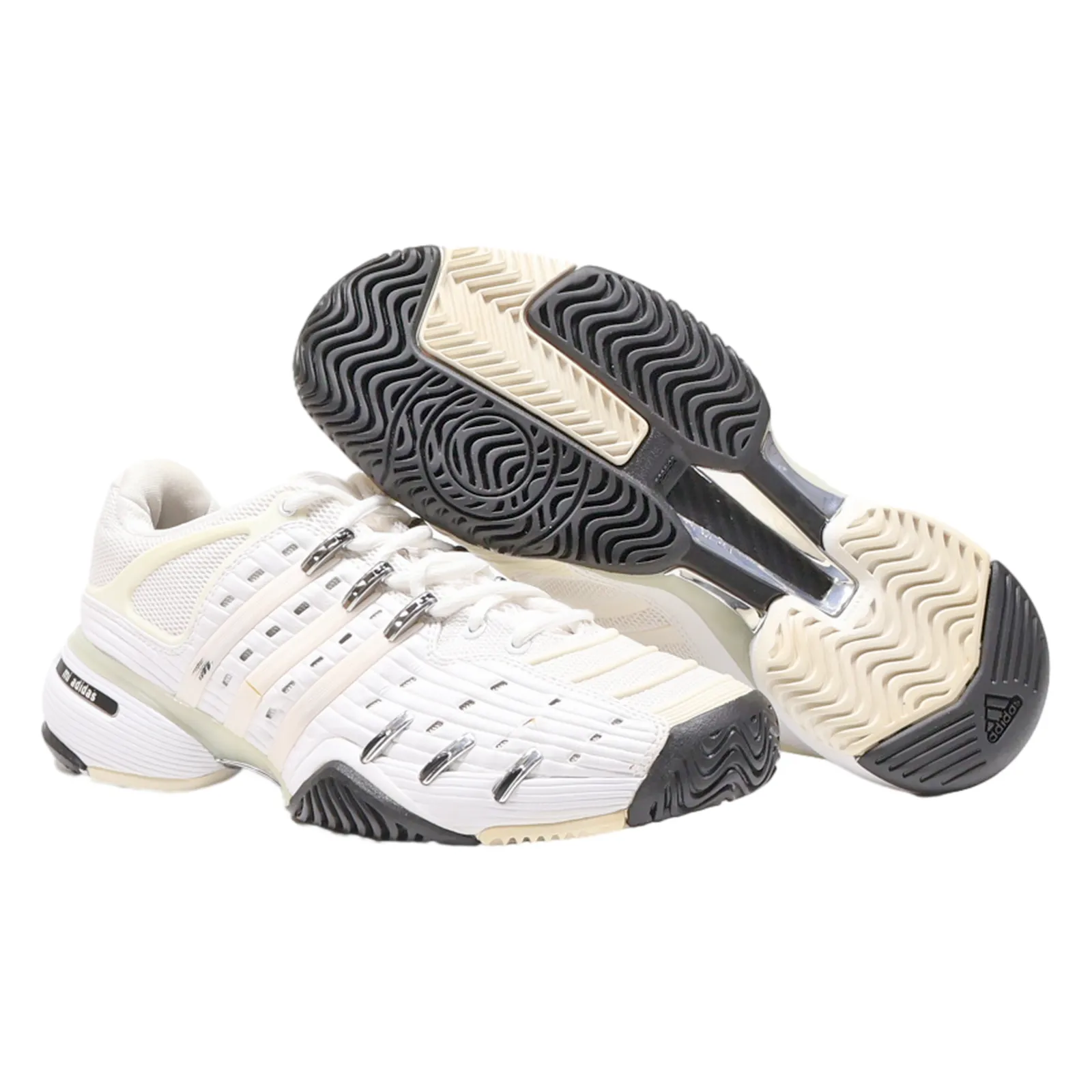ADIDAS 8M Barricade Sneaker Trainers White Synthetic Mens UK 7