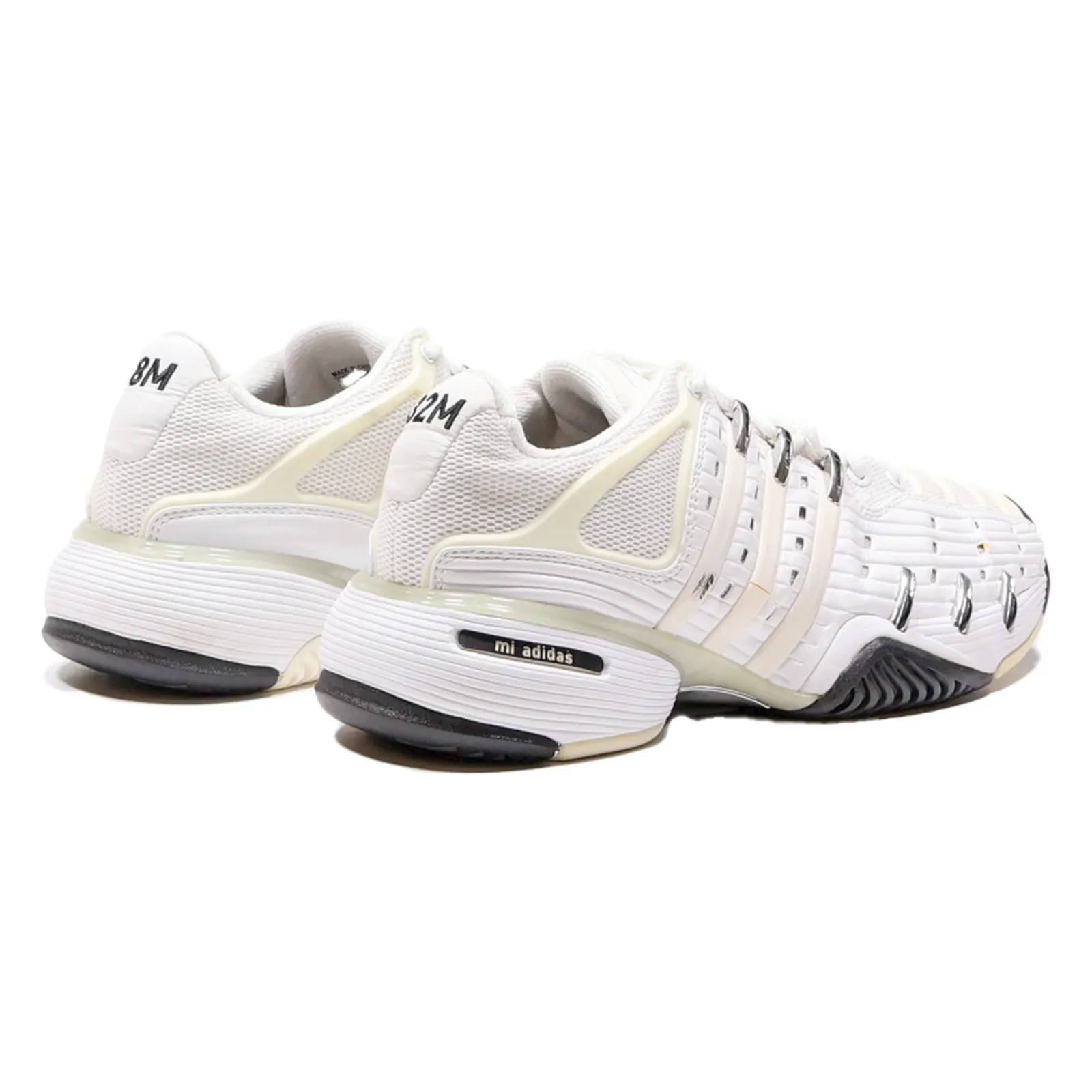 ADIDAS 8M Barricade Sneaker Trainers White Synthetic Mens UK 7