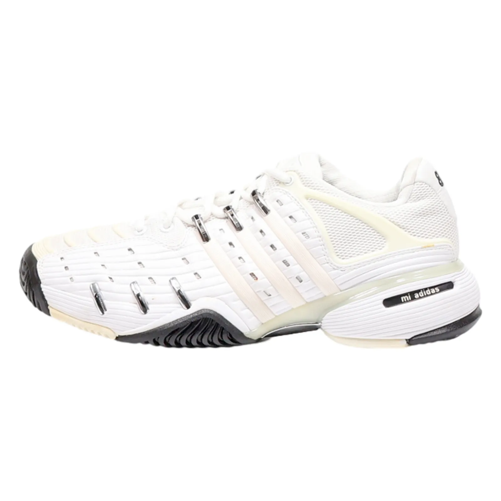 ADIDAS 8M Barricade Sneaker Trainers White Synthetic Mens UK 7