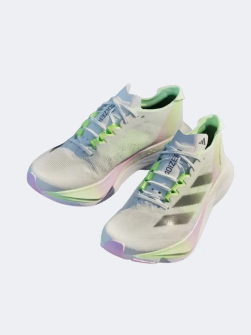 Adidas Adizero Boston 12 Women Running Shoes White/Black/Green