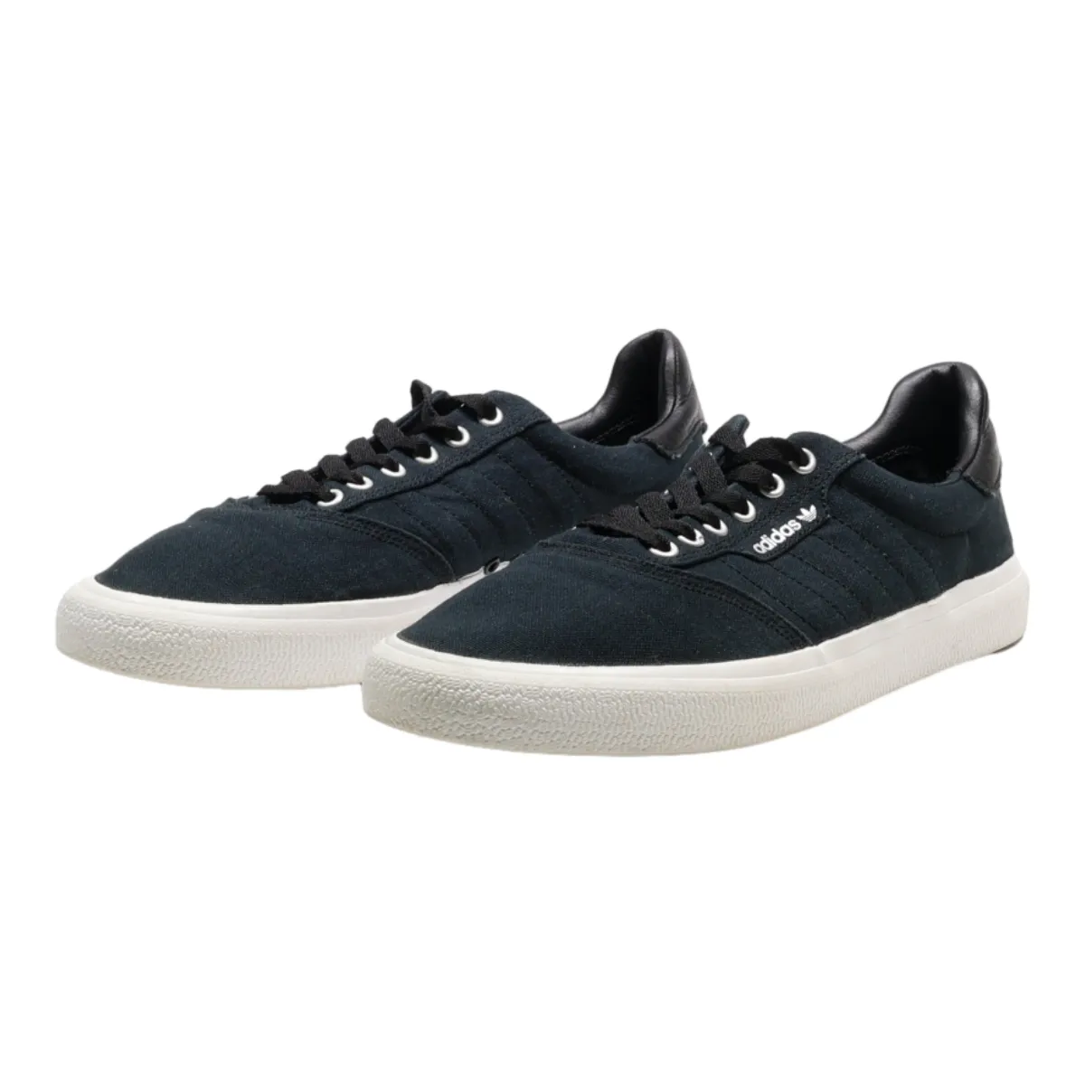 ADIDAS Low Top Trainers Black Canvas Mens UK 11
