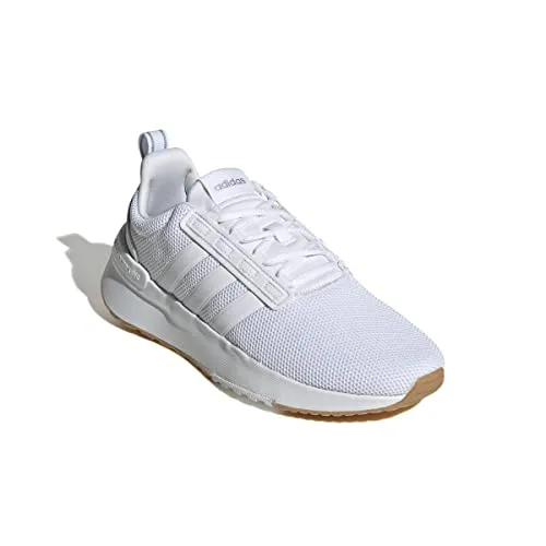 adidas Women's Racer TR21 Running Shoe, White/White/Grey, 6
