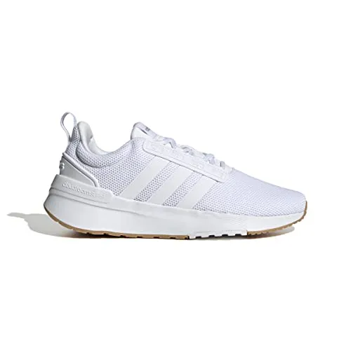 adidas Women's Racer TR21 Running Shoe, White/White/Grey, 6