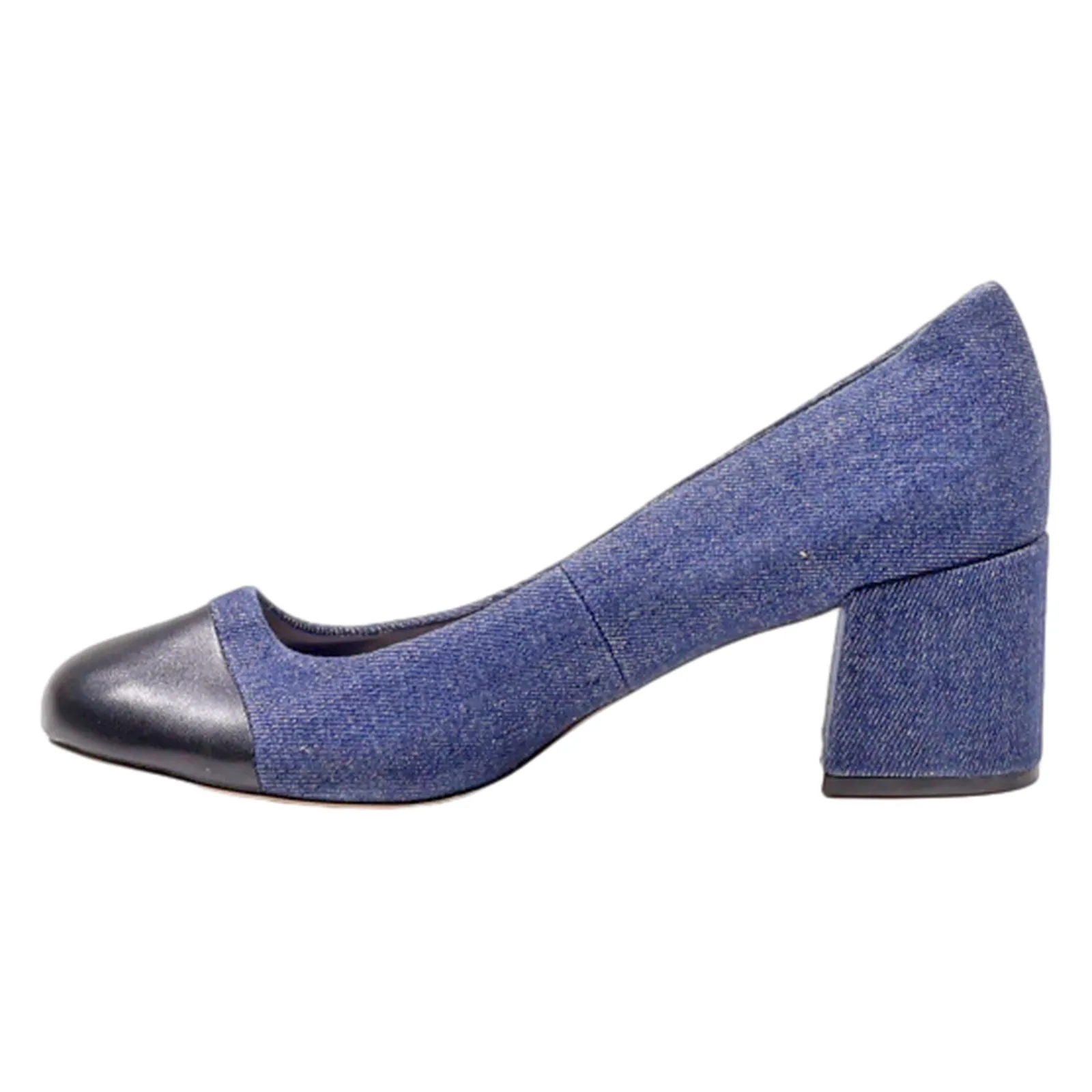 ALDO Court Heels Blue Canvas Womens UK 4.5