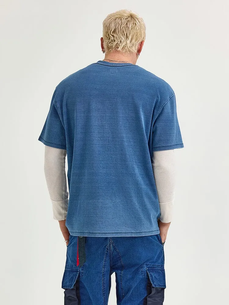 ALPHA X LEE LOOSER FIT INDIGO DYED TEE