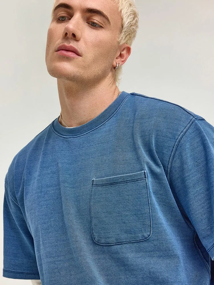 ALPHA X LEE LOOSER FIT INDIGO DYED TEE