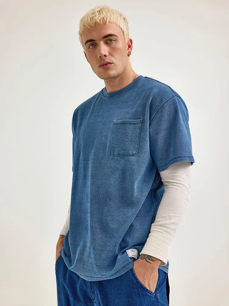 ALPHA X LEE LOOSER FIT INDIGO DYED TEE