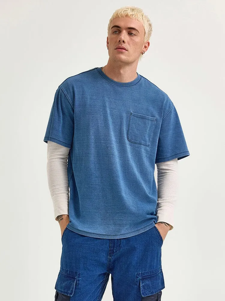 ALPHA X LEE LOOSER FIT INDIGO DYED TEE