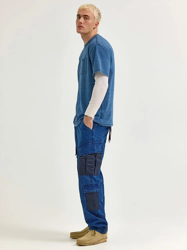 ALPHA X LEE LOOSER FIT INDIGO DYED TEE