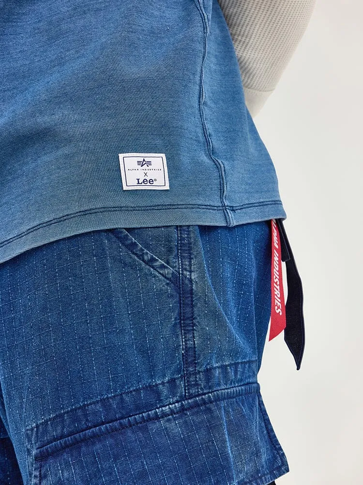 ALPHA X LEE LOOSER FIT INDIGO DYED TEE