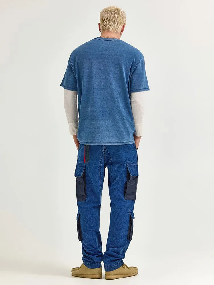 ALPHA X LEE LOOSER FIT INDIGO DYED TEE