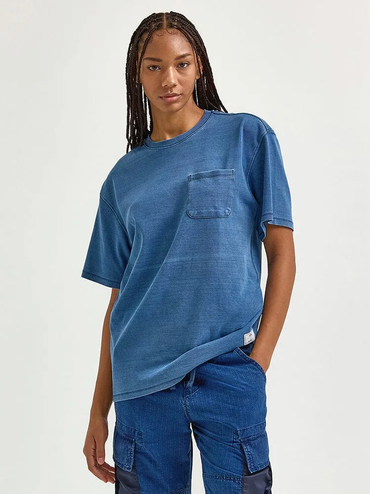 ALPHA X LEE LOOSER FIT INDIGO DYED TEE