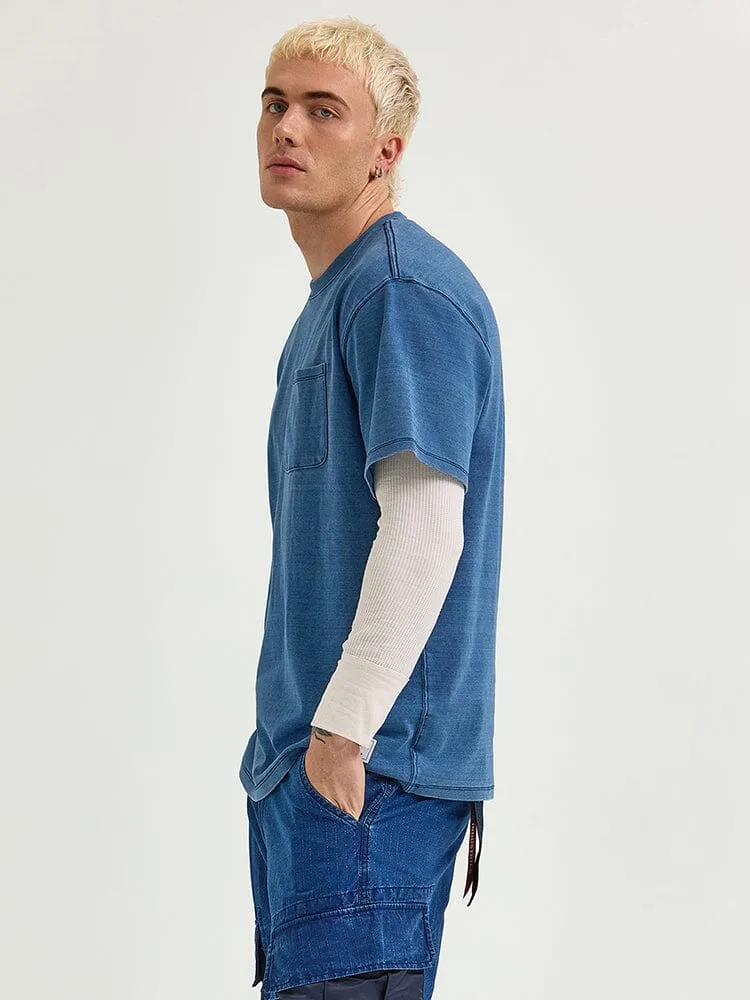 ALPHA X LEE LOOSER FIT INDIGO DYED TEE