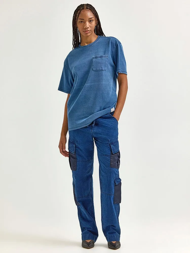 ALPHA X LEE LOOSER FIT INDIGO DYED TEE