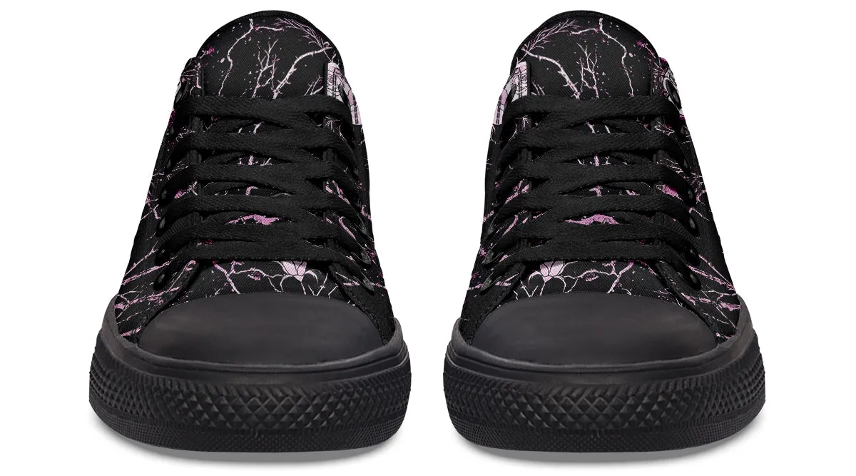 Amethyst Kintsugi Rose Low Tops - Classic Premium Canvas Shoes with Comfortable and Durable Soles