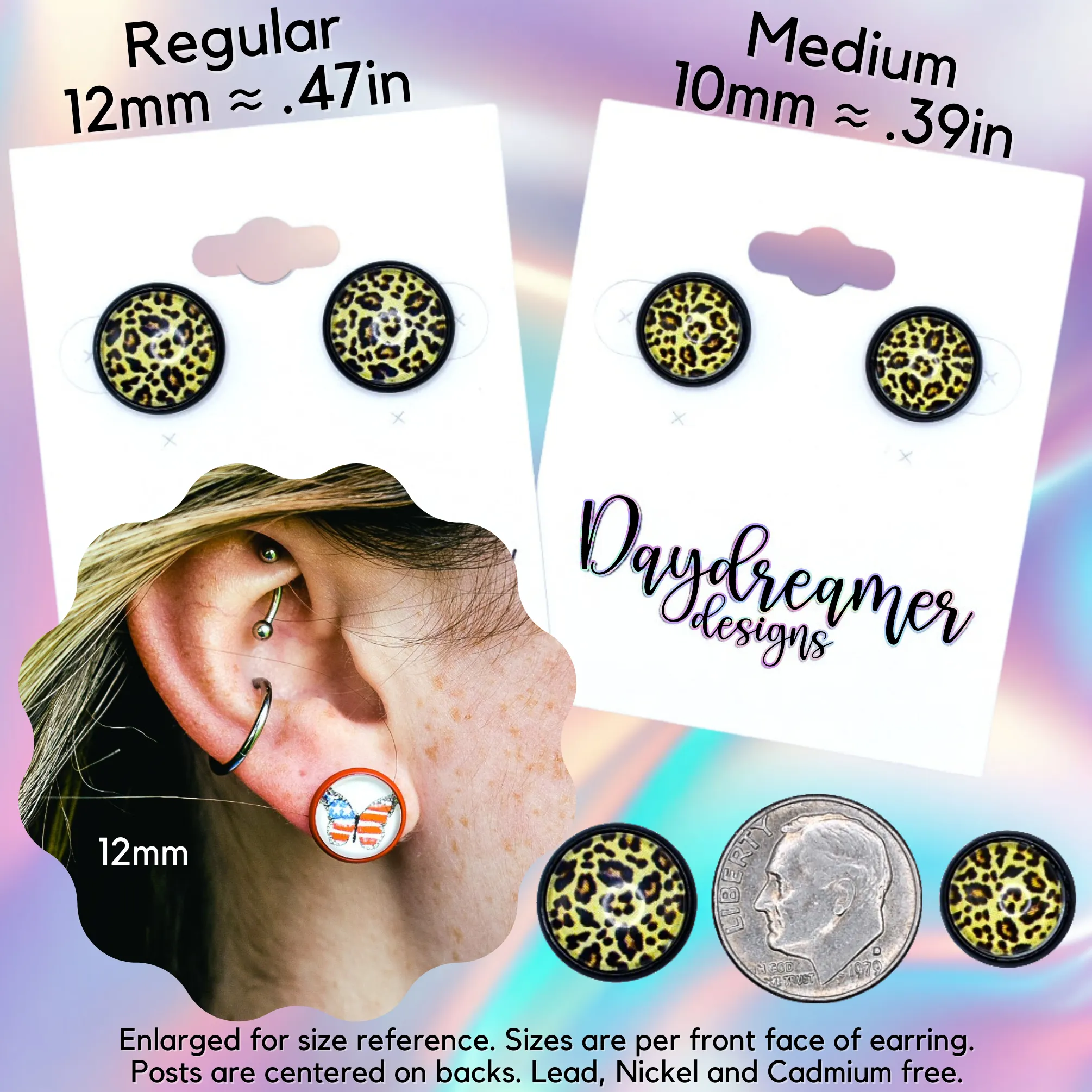 Baseball Love Photo Stud Earrings