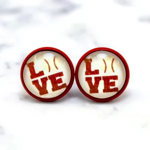 Baseball Love Photo Stud Earrings