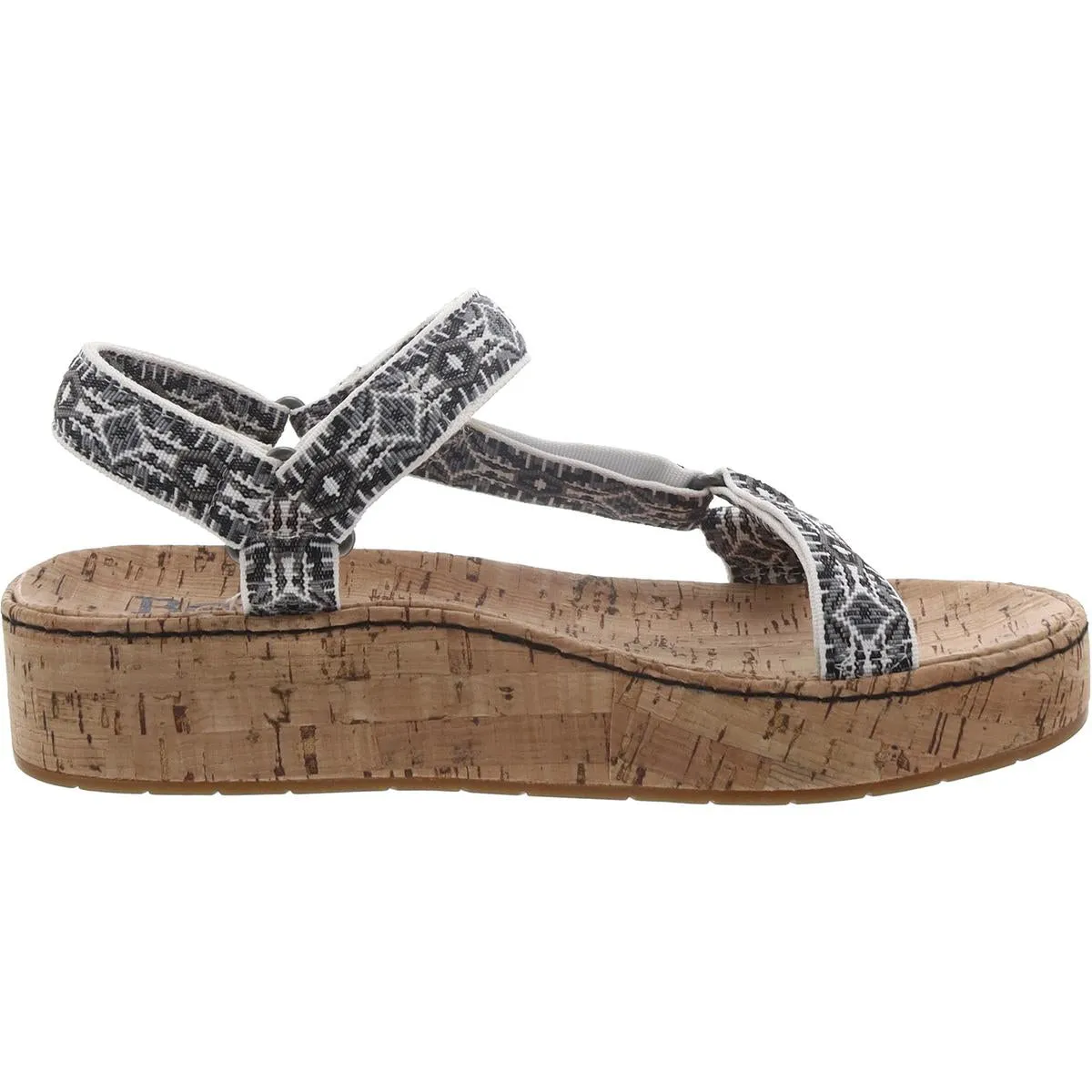 Born Womens Sirena Cork Adjustable Slingback Sandals