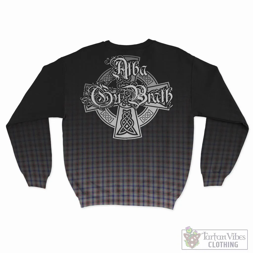 Boswell Tartan Sweatshirt Featuring Alba Gu Brath Family Crest Celtic Inspired