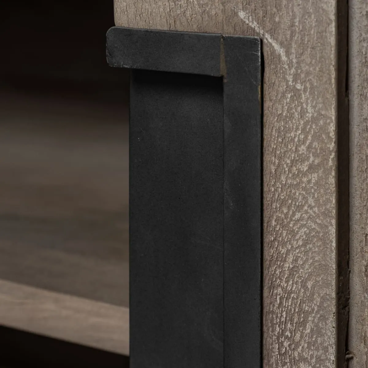 Braxton Shelving Unit Light Brown Wood | Black Metal | 42L