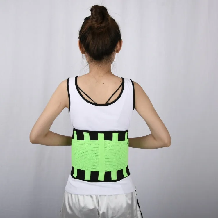 Breathable Mesh Warm Waist Belt Reinforced Steel Plate Support Sports Waist Belt, Specification: S(Blue)