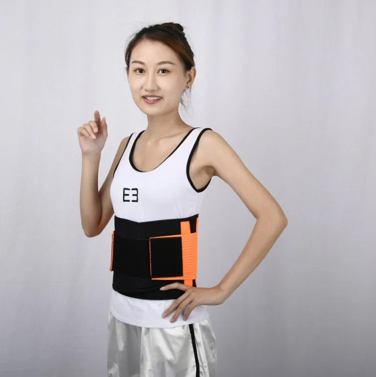 Breathable Mesh Warm Waist Belt Reinforced Steel Plate Support Sports Waist Belt, Specification: S(Blue)
