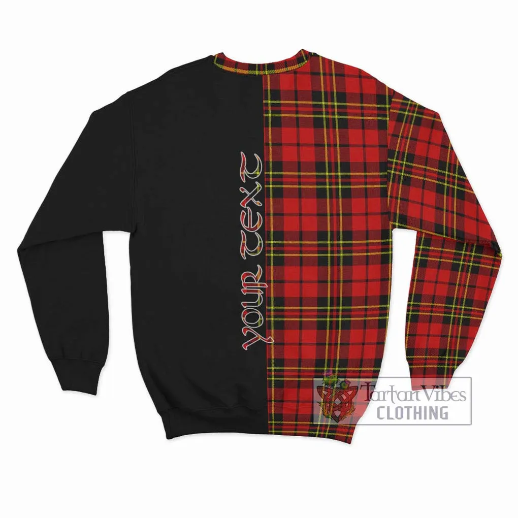 Brodie Modern Tartan Sweatshirt with Family Crest and Half Of Me Style