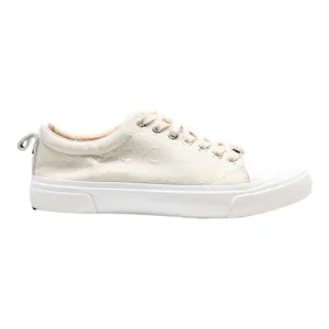 CALVIN KLEIN Low Top Trainers Beige Canvas Womens UK 4