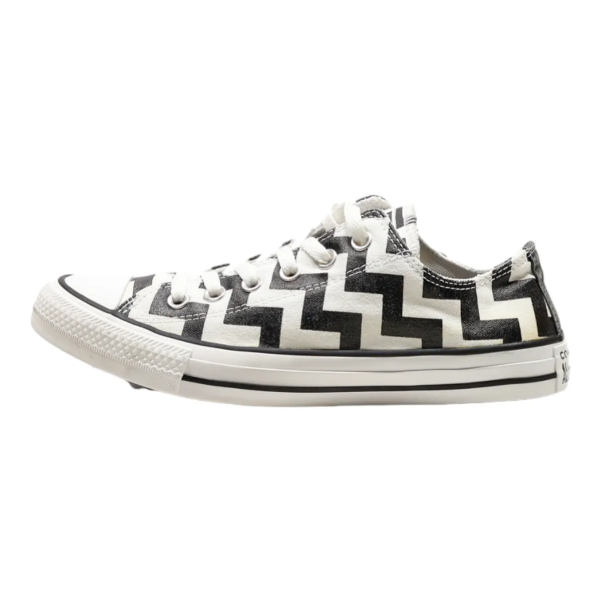 CONVERSE All Star Glam Dunk Ox Low Top Trainers Black Canvas Womens UK 6.5