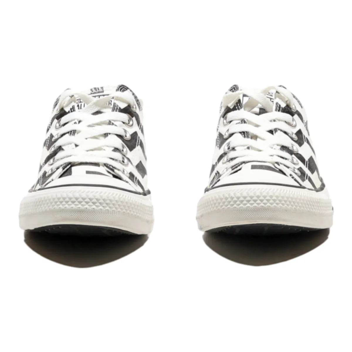 CONVERSE All Star Glam Dunk Ox Low Top Trainers Black Canvas Womens UK 6.5
