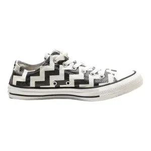 CONVERSE All Star Glam Dunk Ox Low Top Trainers Black Canvas Womens UK 6.5