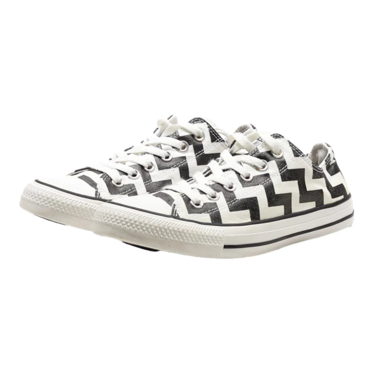 CONVERSE All Star Glam Dunk Ox Low Top Trainers Black Canvas Womens UK 6.5