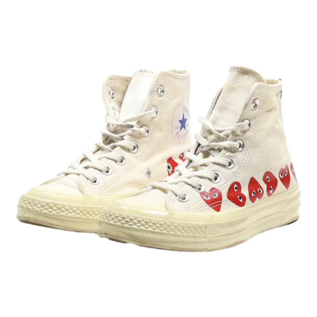 CONVERSE Chuck 70 2018 Comme Des Garcons High Top Trainers White Canvas Womens UK 4