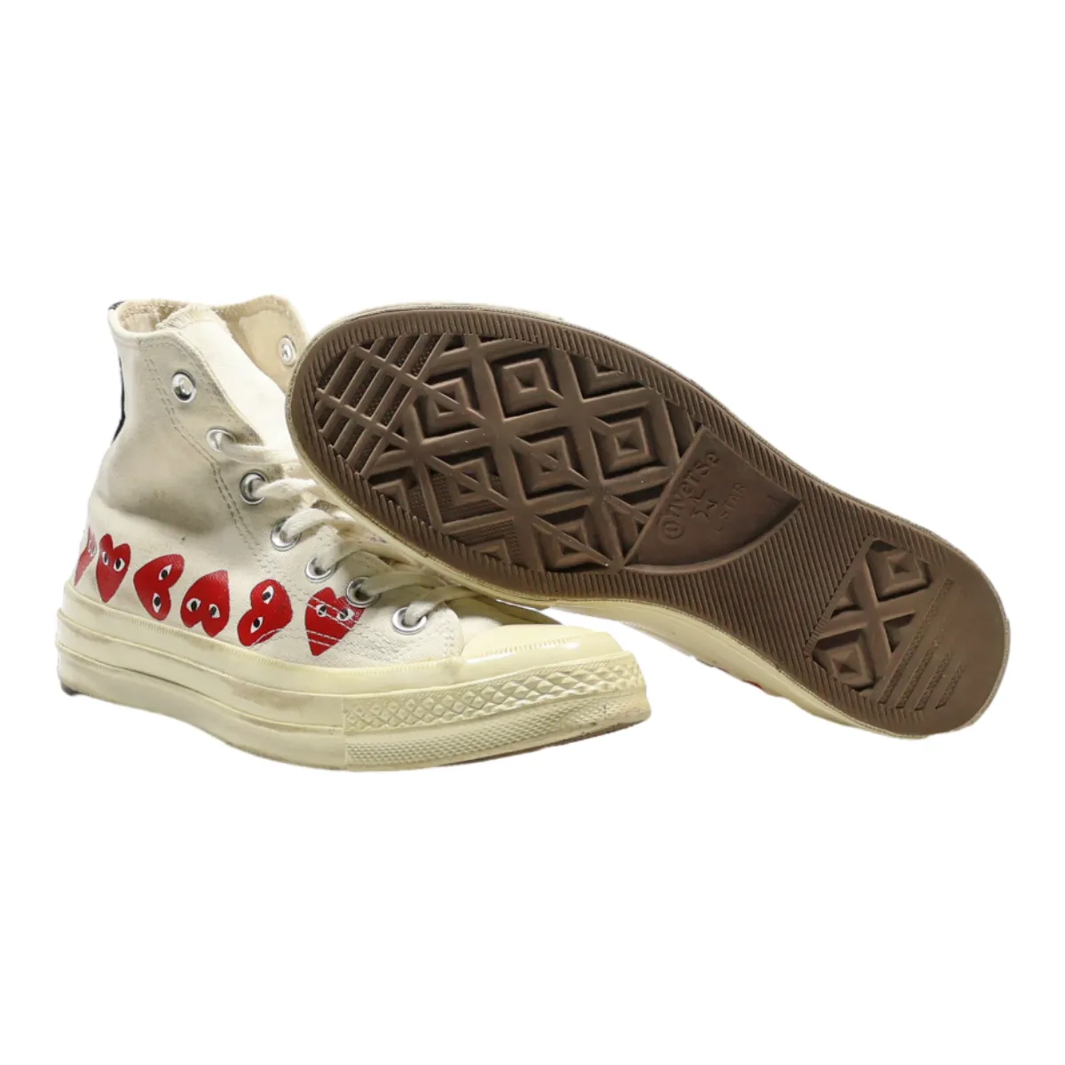 CONVERSE Chuck 70 2018 Comme Des Garcons High Top Trainers White Canvas Womens UK 4