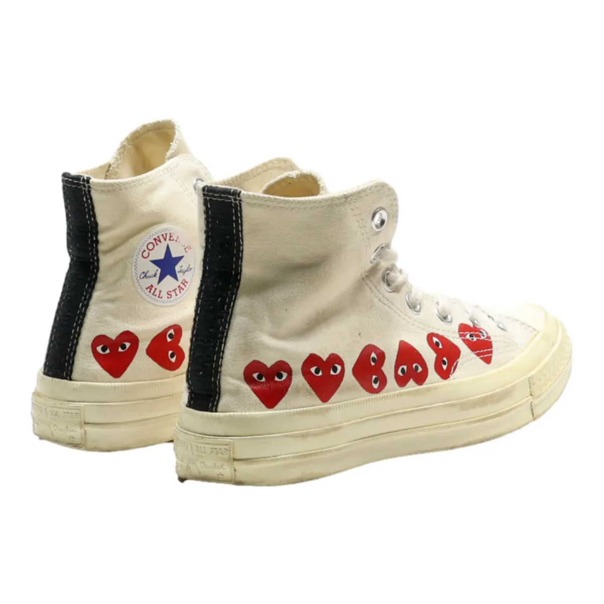 CONVERSE Chuck 70 2018 Comme Des Garcons High Top Trainers White Canvas Womens UK 4