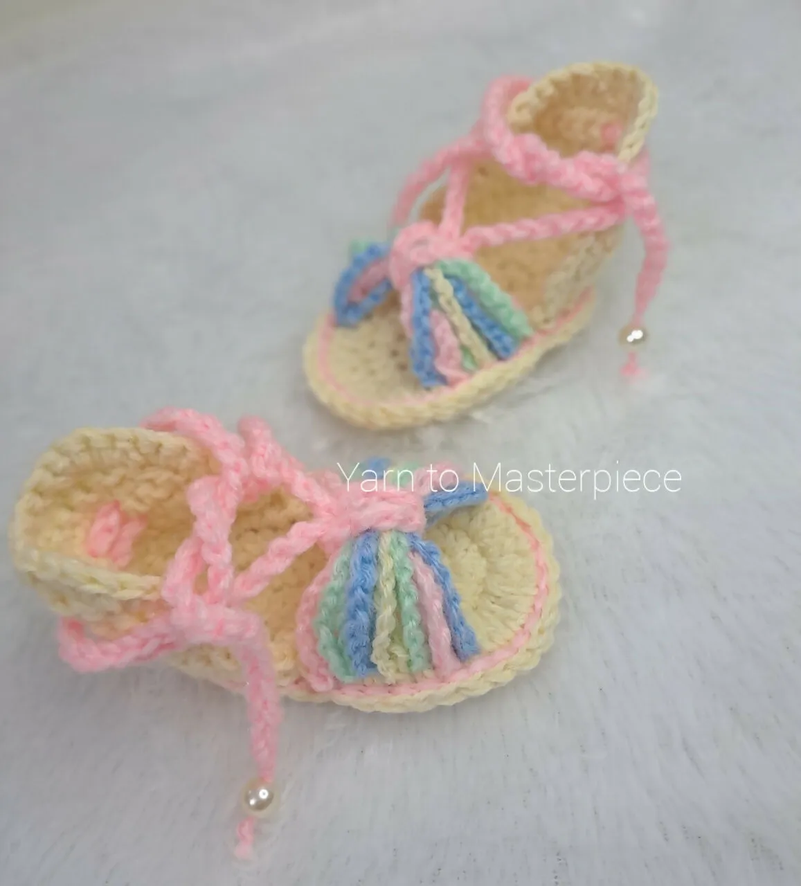 Crochet Baby Girl Booties/ Crochet Baby Summer Sandals/ Soft Handmade Sandals For New Born