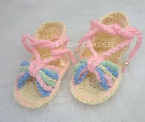Crochet Baby Girl Booties/ Crochet Baby Summer Sandals/ Soft Handmade Sandals For New Born