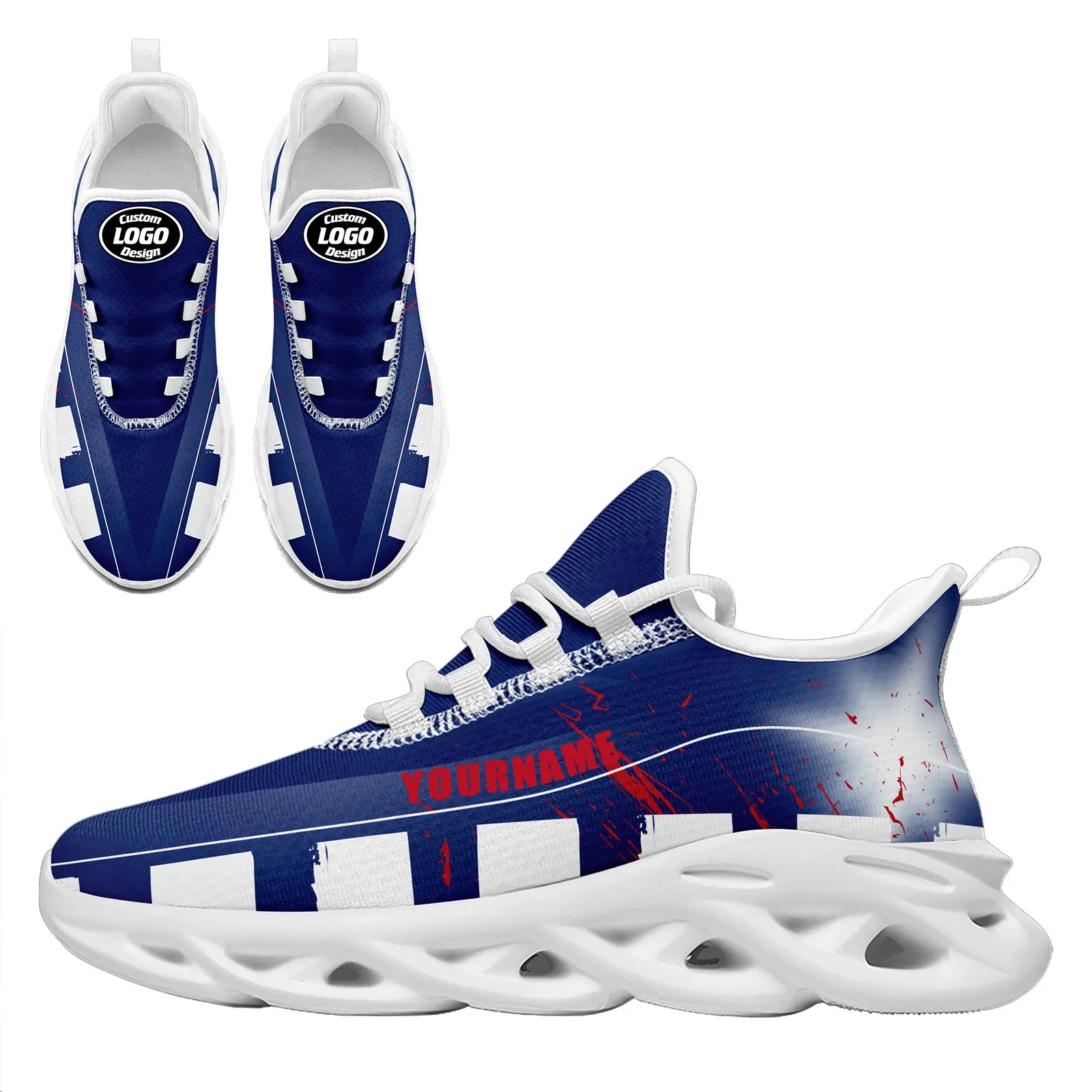 Custom Blue Red White New York MaxSoul Shoes and Hat Combo Offer Personalized Combo ZH-D020264-21