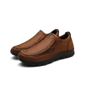Cuzcare Ortho Men's Shoes Comfortable Lightweight Soft Sole Leather Loafers