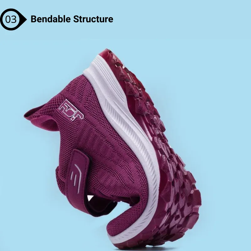 Cuzcare Women Orthopedic Sneakers Lace up Comfortable Walking Shoes
