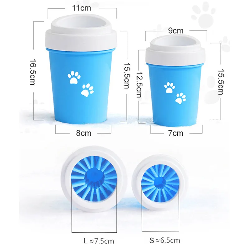 Dirty Dog Paw Cleaner Soft Silicone Combs Portable Pet Foot Washer Cup