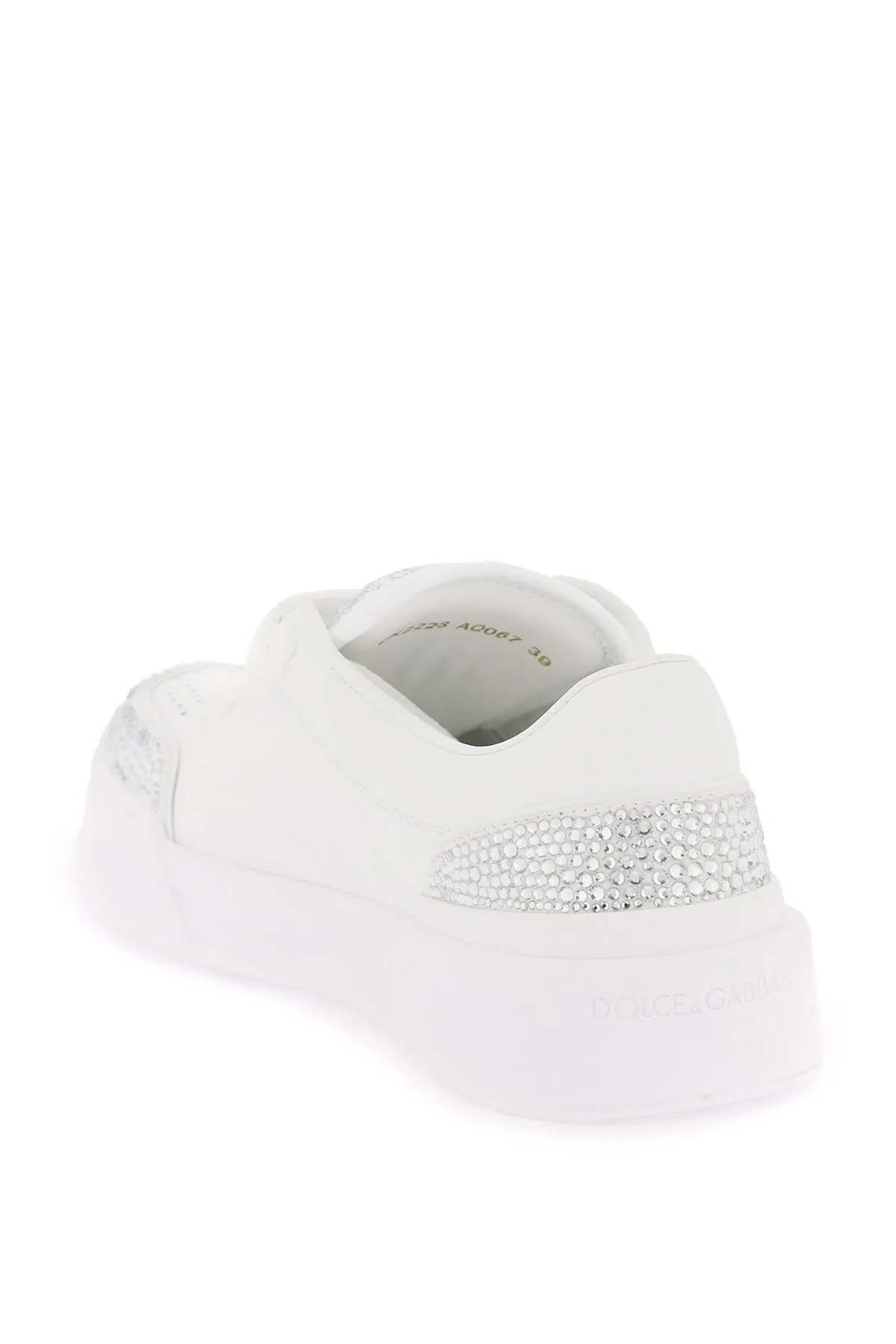 Dolce & gabbana new roma sneakers with rhinestones
