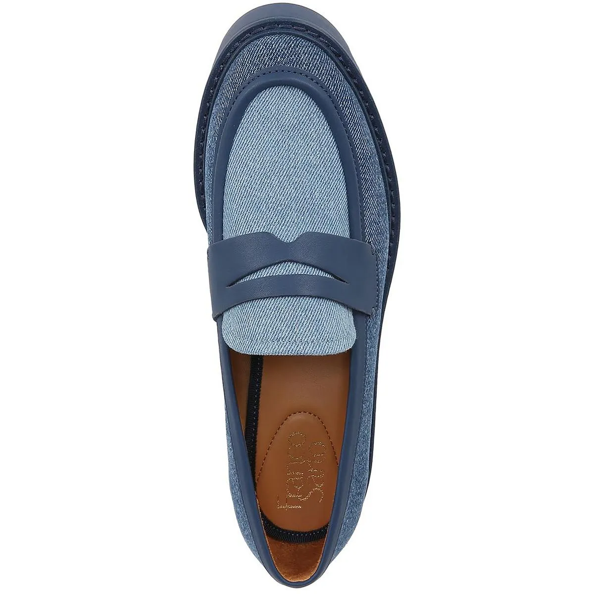 Franco Sarto Womens Balin 2 Canvas Lug Sole Loafers
