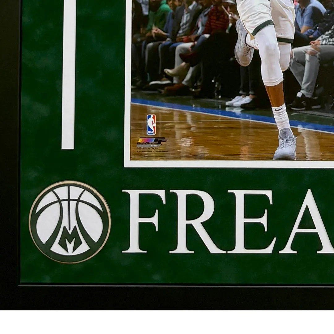Giannis Antetokounmpo Hand Signed & Framed Milwaukee Bucks 11x14 Photo (JSA)