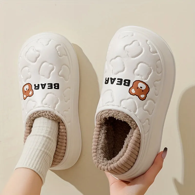 Hiroko | Winter Fluffy Slippers - Waterproof, Plush Lined, Indoor & Outdoor
