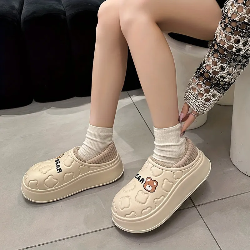 Hiroko | Winter Fluffy Slippers - Waterproof, Plush Lined, Indoor & Outdoor