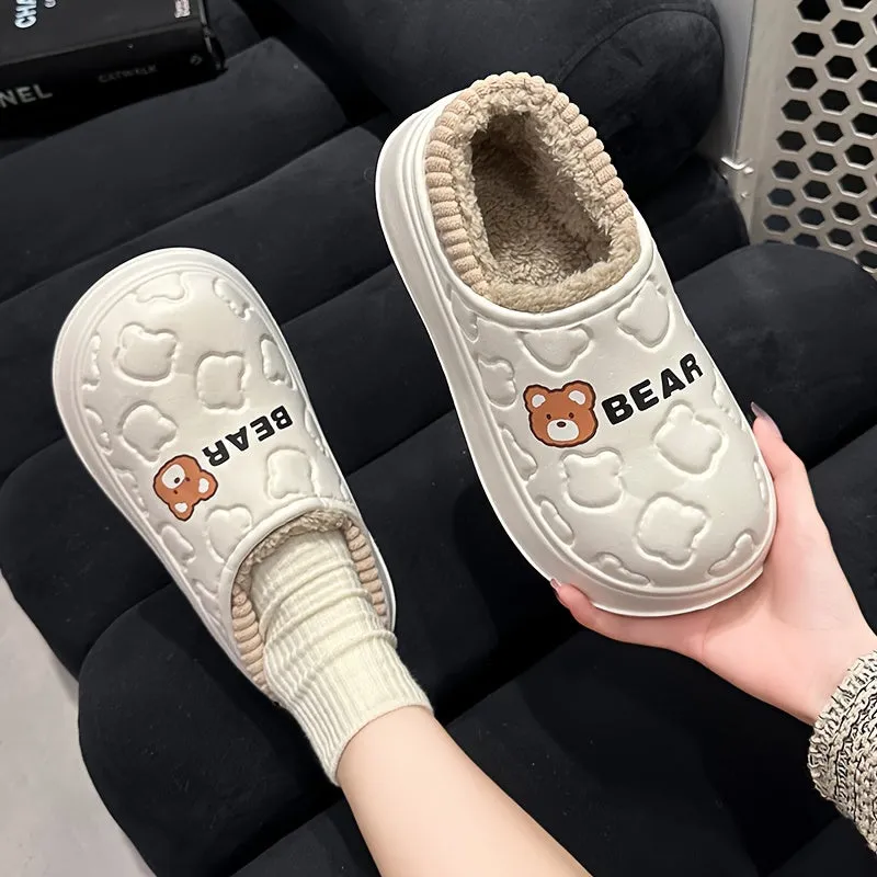 Hiroko | Winter Fluffy Slippers - Waterproof, Plush Lined, Indoor & Outdoor