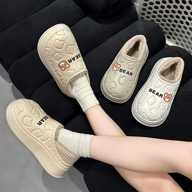 Hiroko | Winter Fluffy Slippers - Waterproof, Plush Lined, Indoor & Outdoor